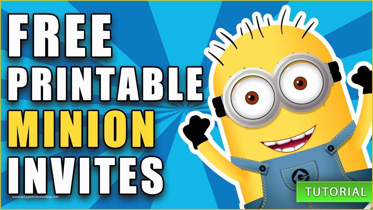 Minion Birthday Invitations Templates Free Of Diy Free Printable Minion Birthday Invite How to Video