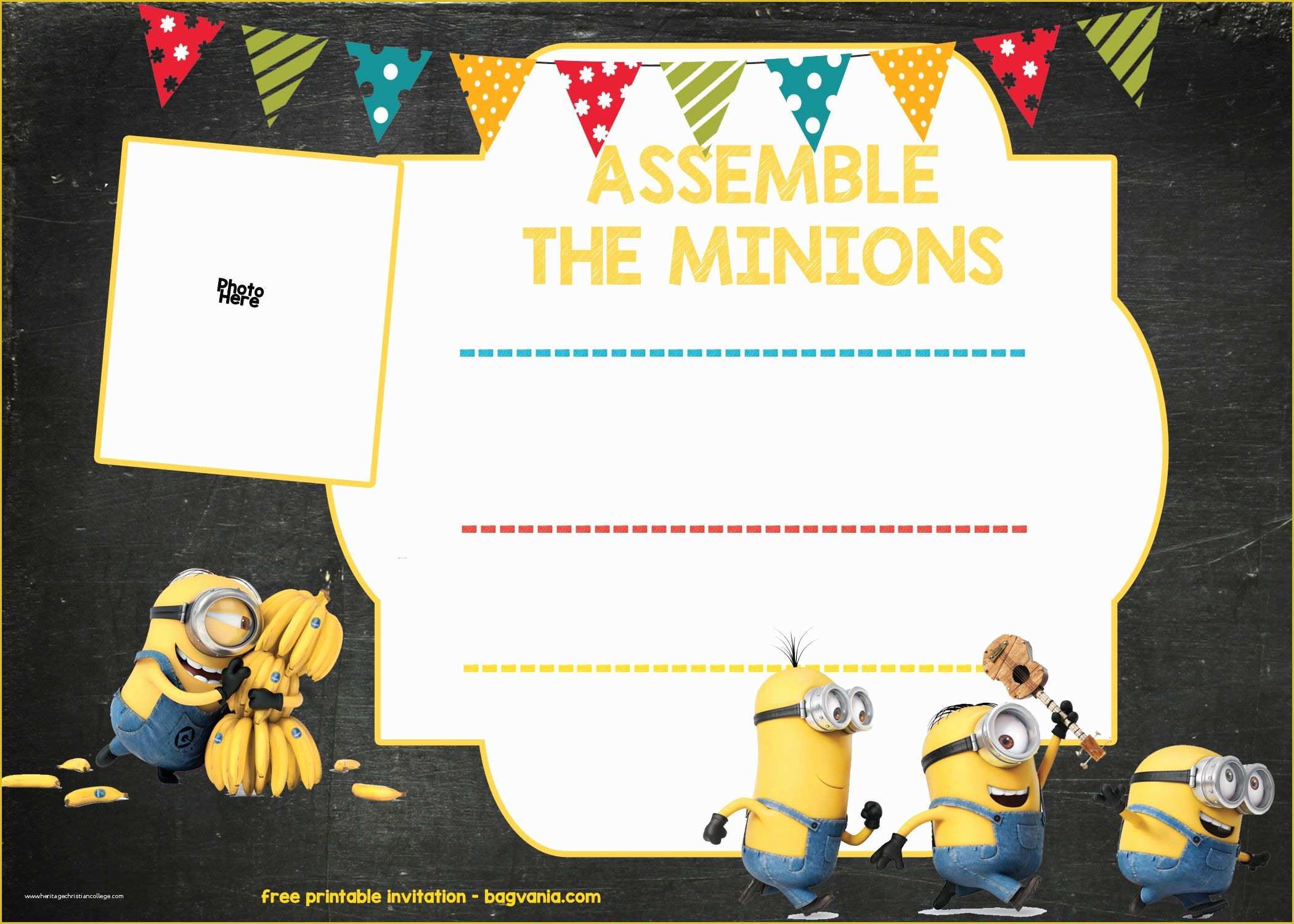 Minion Birthday Invitations Templates Free Of Download Minion Birthday Invitation Template Free