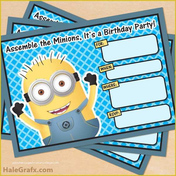 Minion Birthday Invitations Templates Free Of Free Printable Despicable Me Minion Birthday Invitation