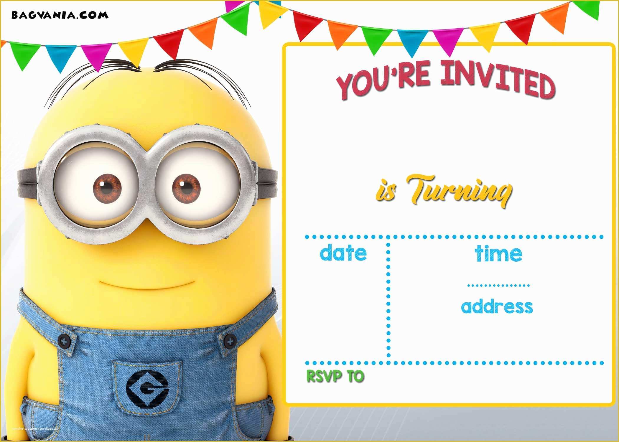 Minion Birthday Invitations Templates Free Of Free Printable Minion Birthday Party Invitations Ideas