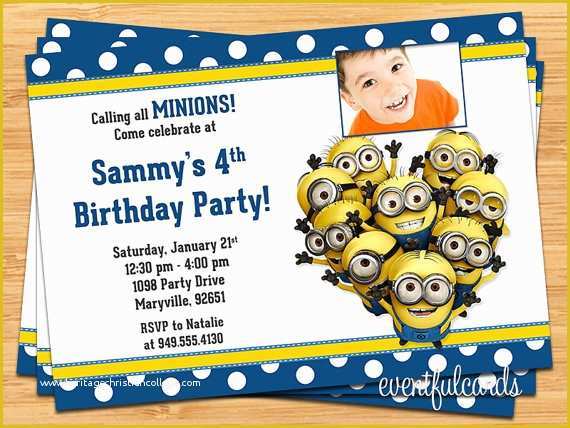 Minion Birthday Invitations Templates Free Of Free Printable Minion Birthday Party Invitations Ideas