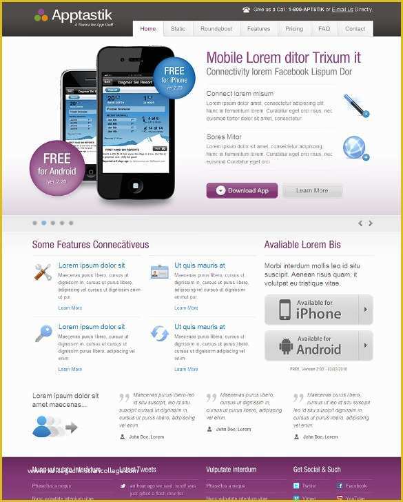 Mobile App HTML Template Free Of 27 App Developers Website themes &amp; Templates