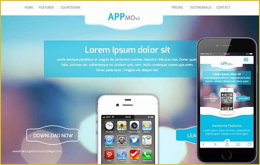 Mobile App HTML Template Free Of Appmo V2 A Mobile App Based Flat Bootstrap Responsive Web