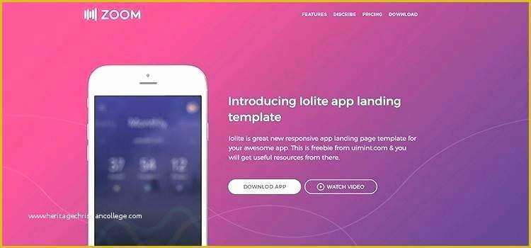 Mobile App HTML Template Free Of HTML5 App Template Duo App Landing Page Mobile Web App