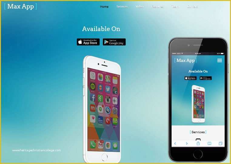 Mobile App HTML Template Free Of Mobile App Website Templates Designs 
