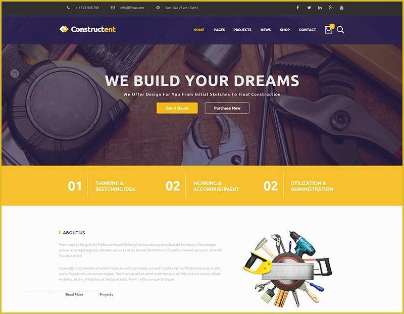 Mobile Compatible Website Template Free Download Of Website Perusahaan Konstruksi Template HTML Corporate