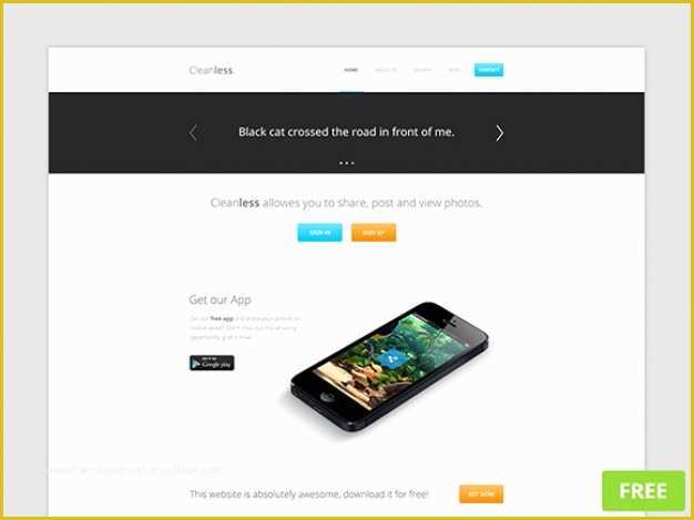 Mobile Website Templates Free Download Of Free Mobile Website Templates Psd Cleanless Psd Website