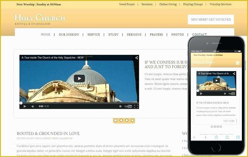Mobile Website Templates Free Download Of Holy Church A Religious Category Flat Bootstrap Responsive