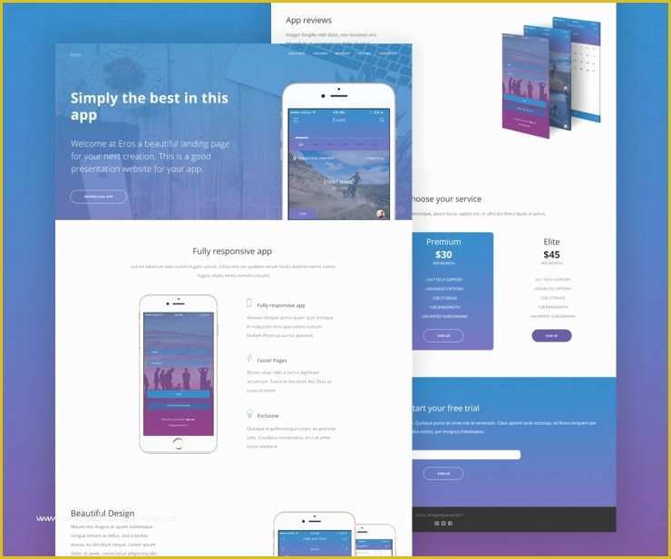 Mobile Website Templates Free Download Of Mobile App Website Template Psd Download Psd