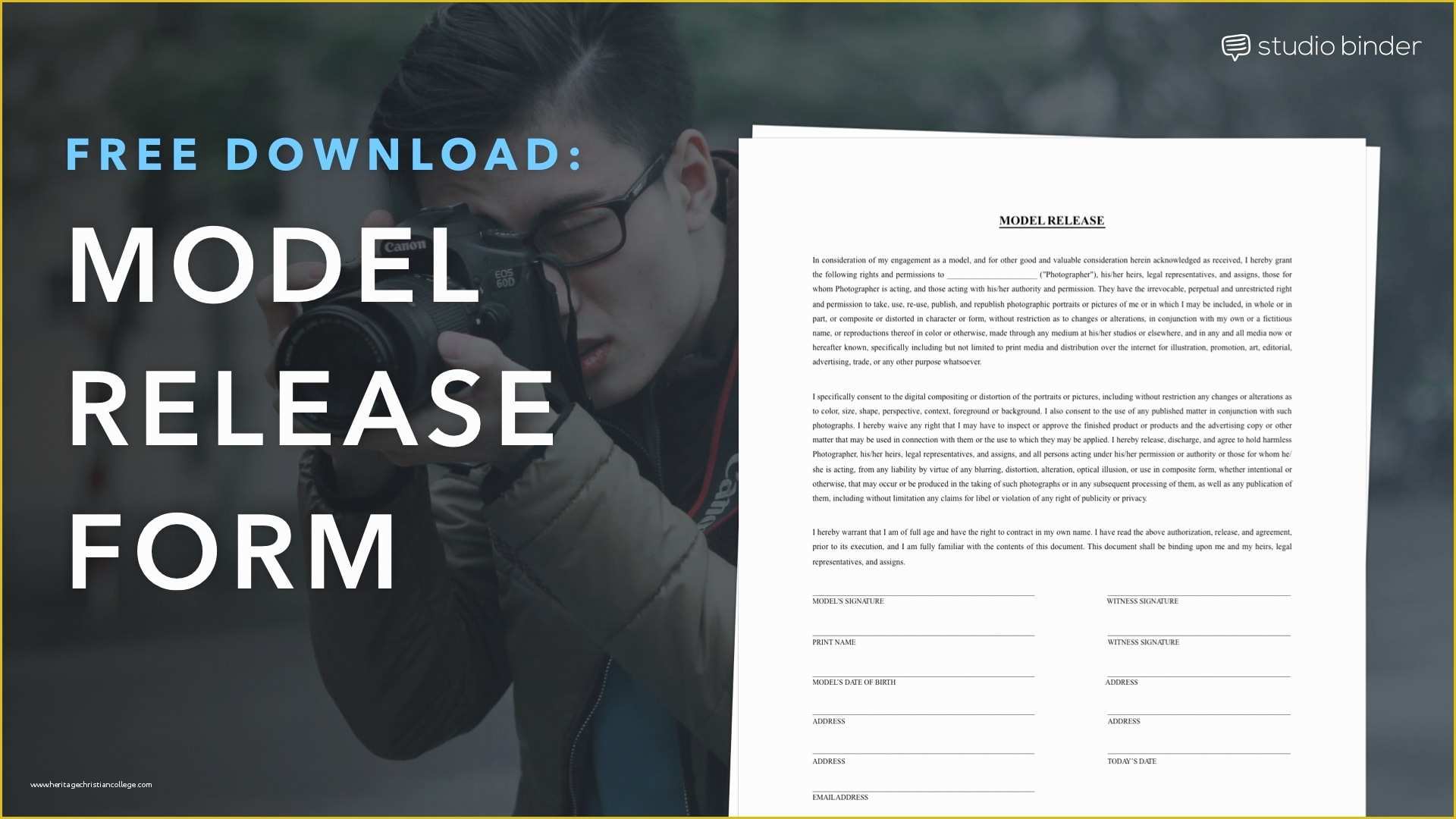 Model Release Template Free Of Download A Free Model Release form Template