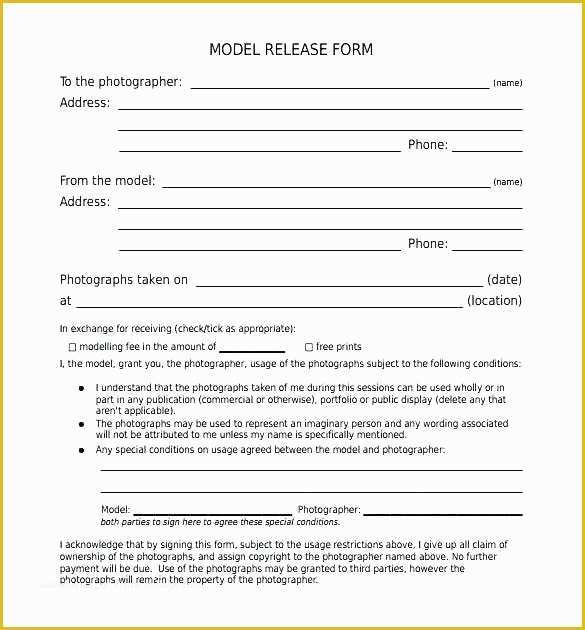 Model Release Template Free Of Media Release form Template – Falgunpatel