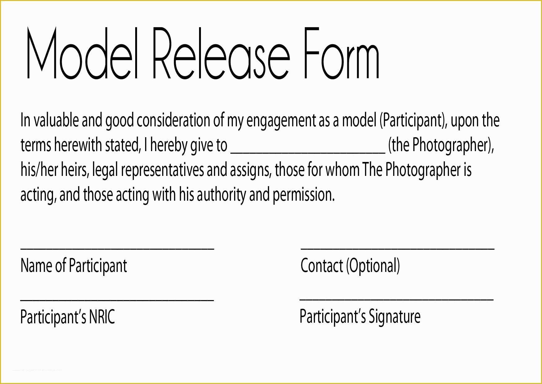 Model Release Template Free Of Model Release Glamour Graphy by Jay Kilgoreglamour
