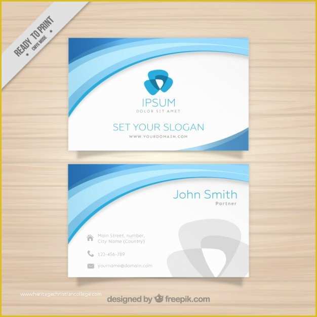 Modern Business Cards Templates Free Download Of Blue Modern Business Card Template Vector