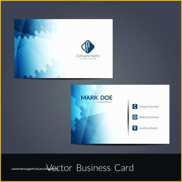 Modern Business Cards Templates Free Download Of Modern Blue Business Card Template Vector