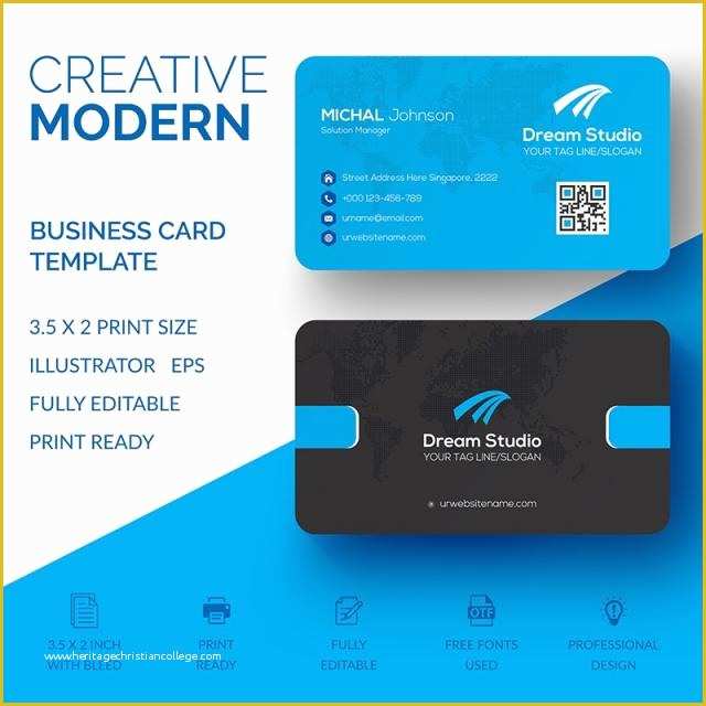 Modern Business Cards Templates Free Download Of Modern Business Card Template for Free Download On Tree
