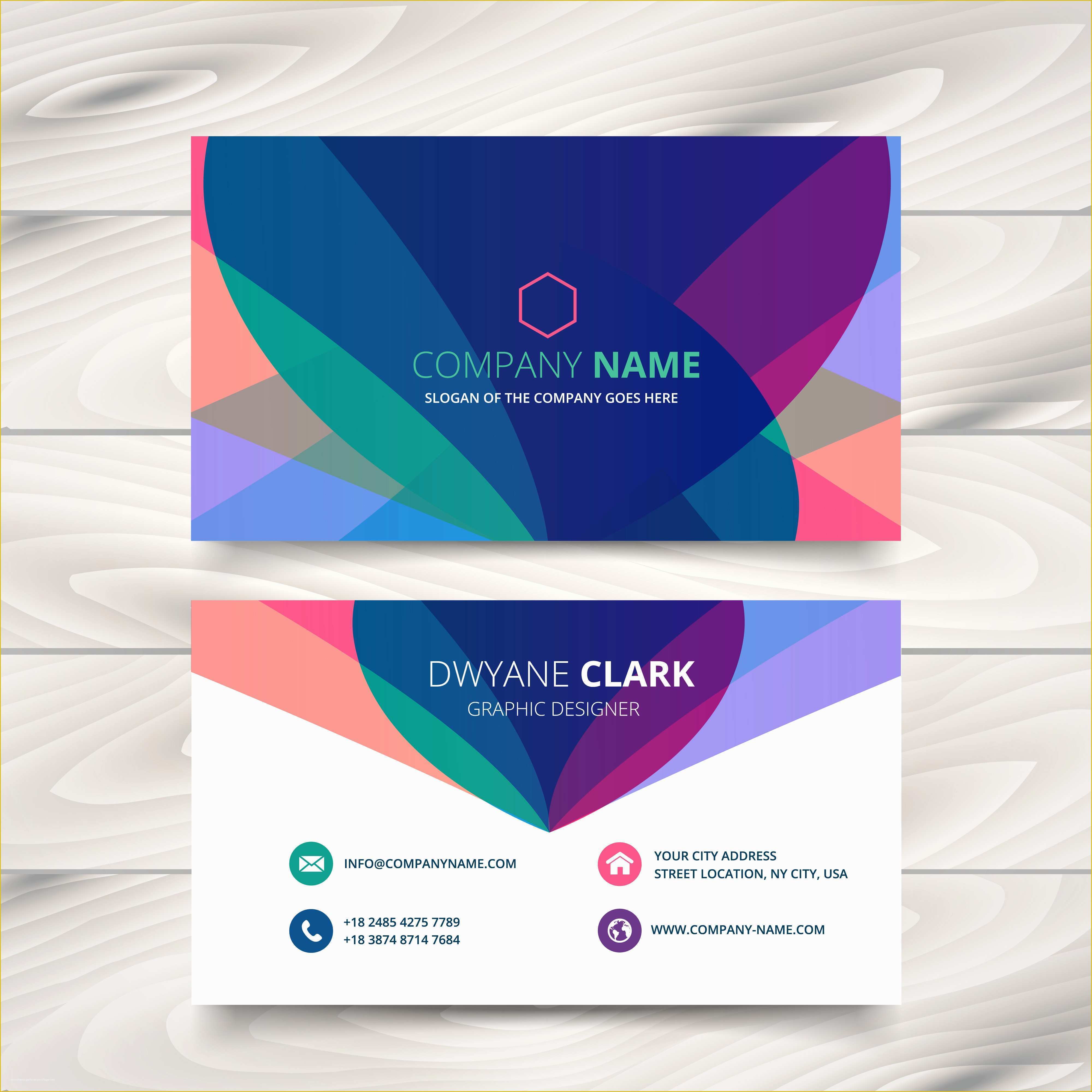 Modern Business Cards Templates Free Download Of Modern Colorful Business Card Template Presentation Design