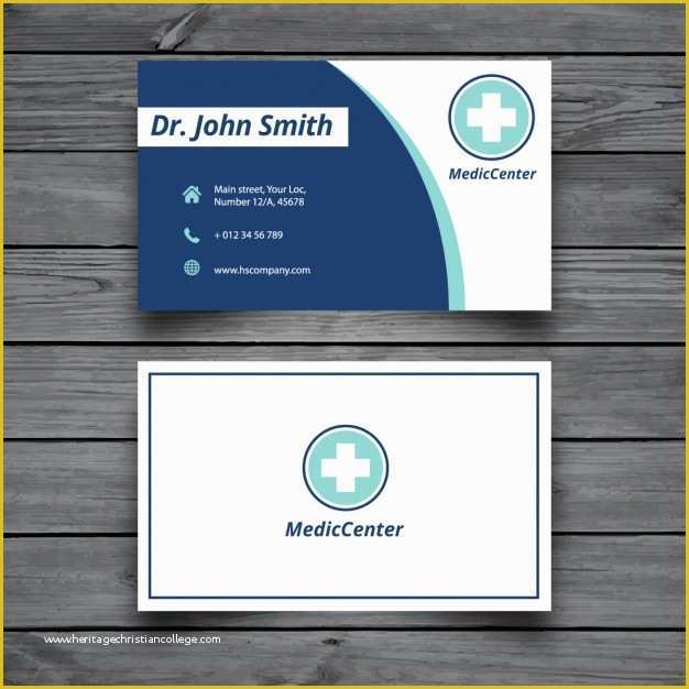 Modern Business Cards Templates Free Download Of Modern Medical Business Card Template Vector
