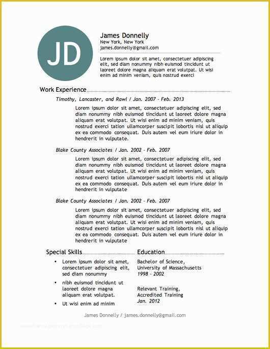 Modern Cv Template Word Free Download Of 12 Resume Templates for Microsoft Word Free Download