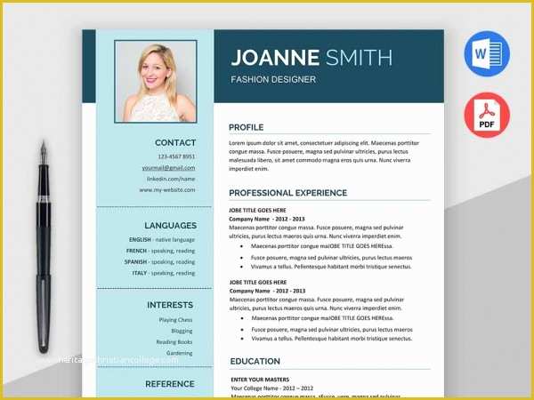 Modern Cv Template Word Free Download Of [2018] Free Resume Templates Ms Word Pdf Download In 1 Minute