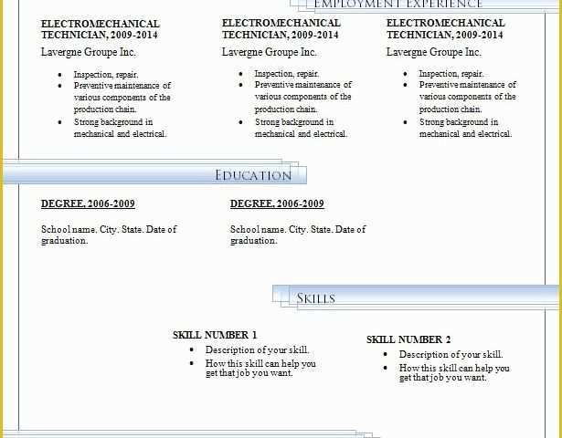 Modern Cv Template Word Free Download Of Resume Templates Free Download for Microsoft Word