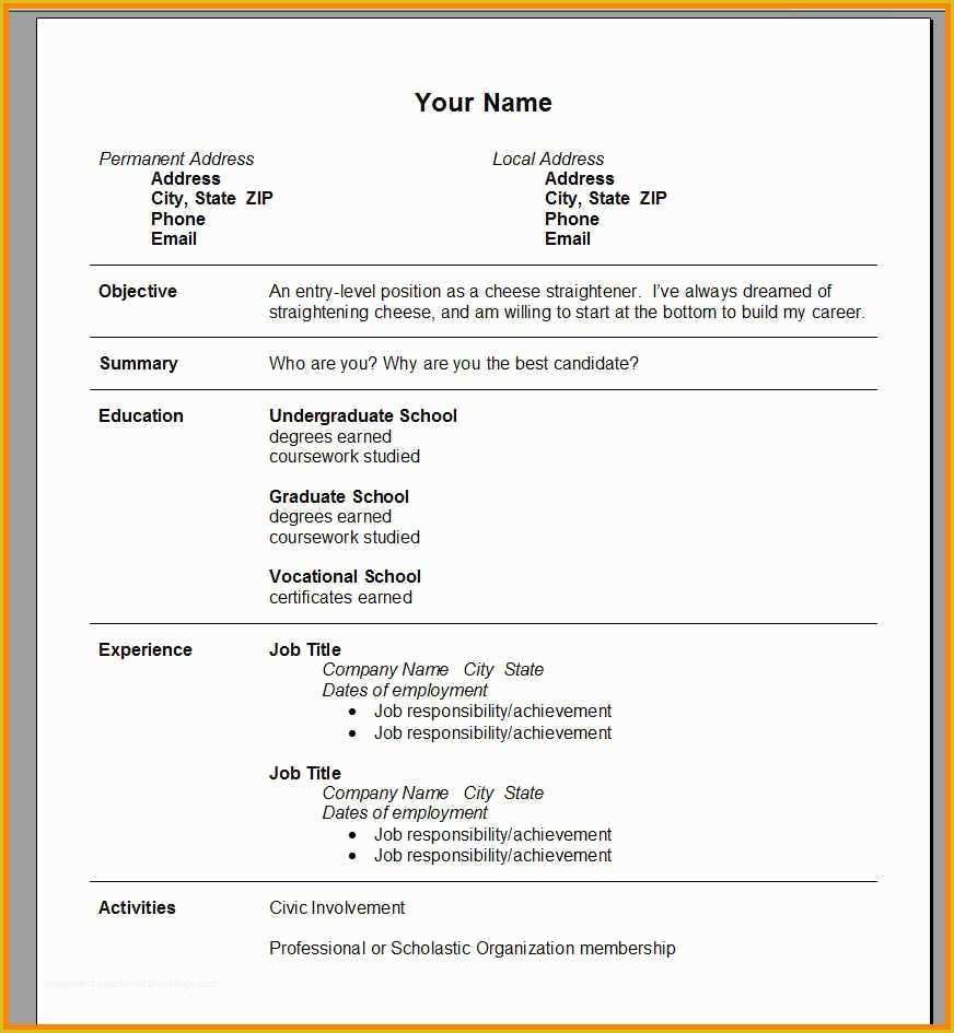 Modern Resume Template Free Download Of Cv format In Word Document Dern Resume Templates 64