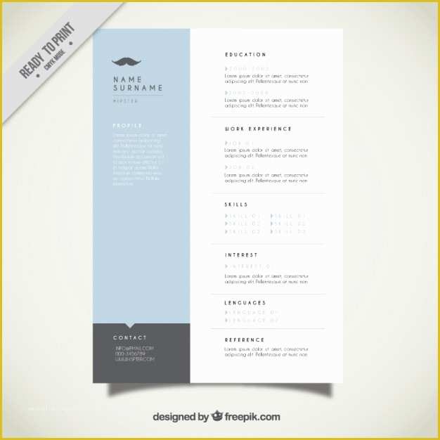 Modern Resume Template Free Download Of Modern Resume Template Vector