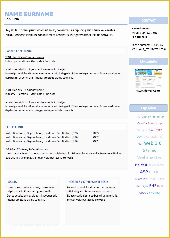 Modern Resume Template Free Download Of Webmaster Resume