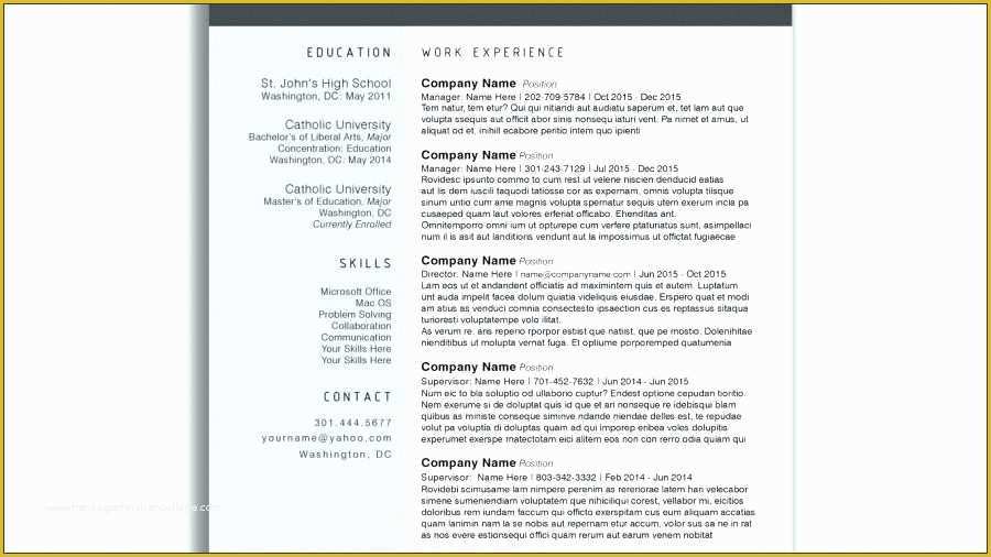 Modern Resume Template Microsoft Word Free Download Of Microsoft Fice Resume Templates Downloads Examples