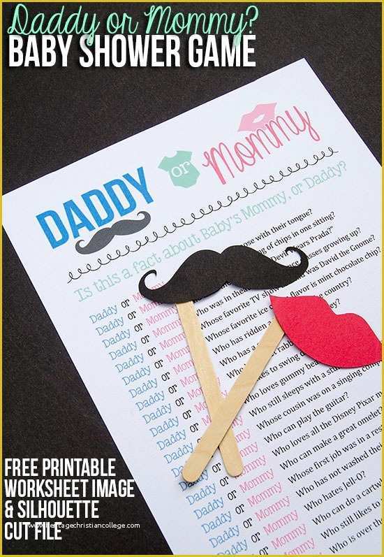 Mommy or Daddy Baby Shower Game Template Free Of 15 Entertaining Baby Shower Games Pretty My Party