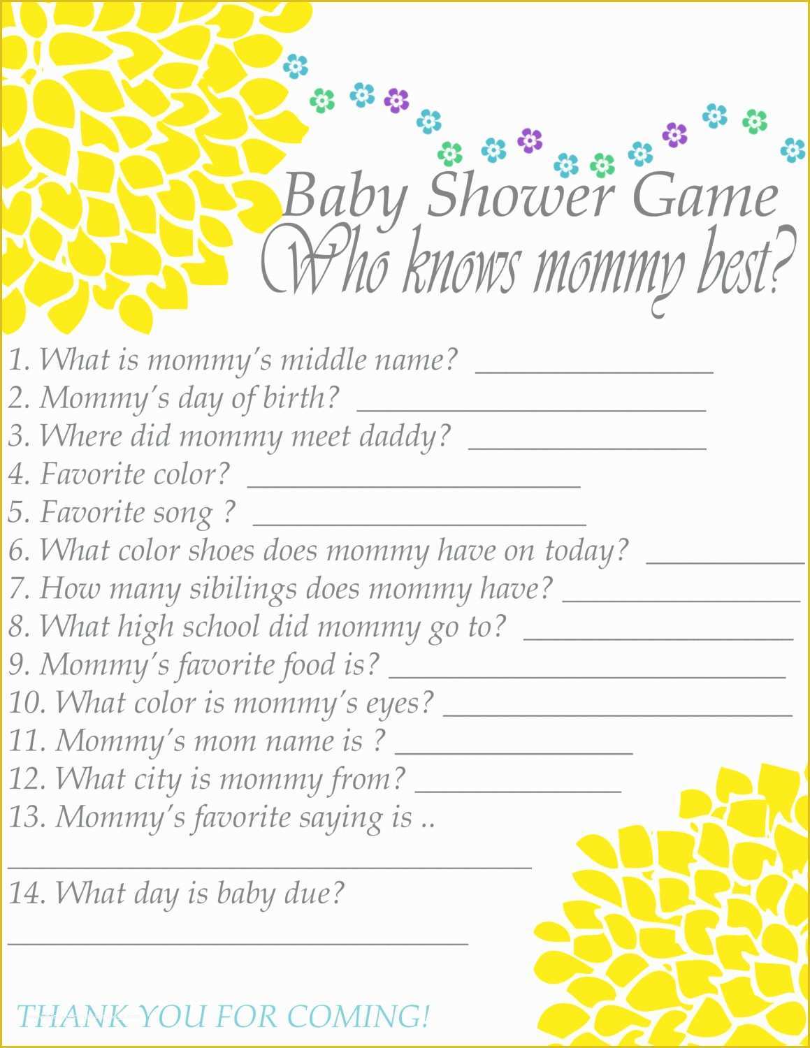 Mommy or Daddy Baby Shower Game Template Free Of Baby Shower Game Printable Instant Download who Know S