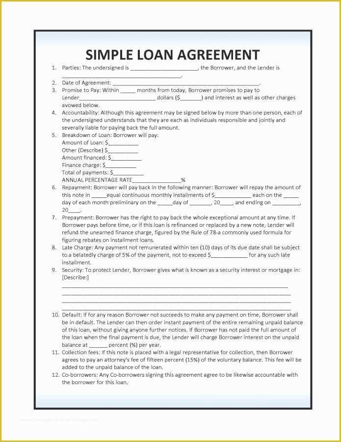 Money Loan Agreement Template Free Of 14 Loan Agreement Templates Excel Pdf formats