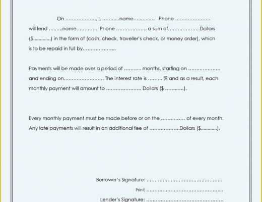 Money Loan Agreement Template Free Of 40 Free Loan Agreement Templates [word &amp; Pdf] Template Lab
