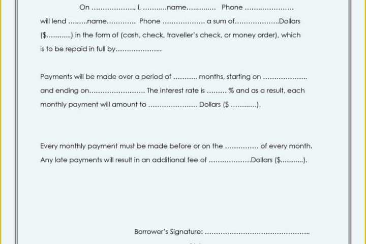 Money Loan Agreement Template Free Of 40 Free Loan Agreement Templates [word &amp; Pdf] Template Lab