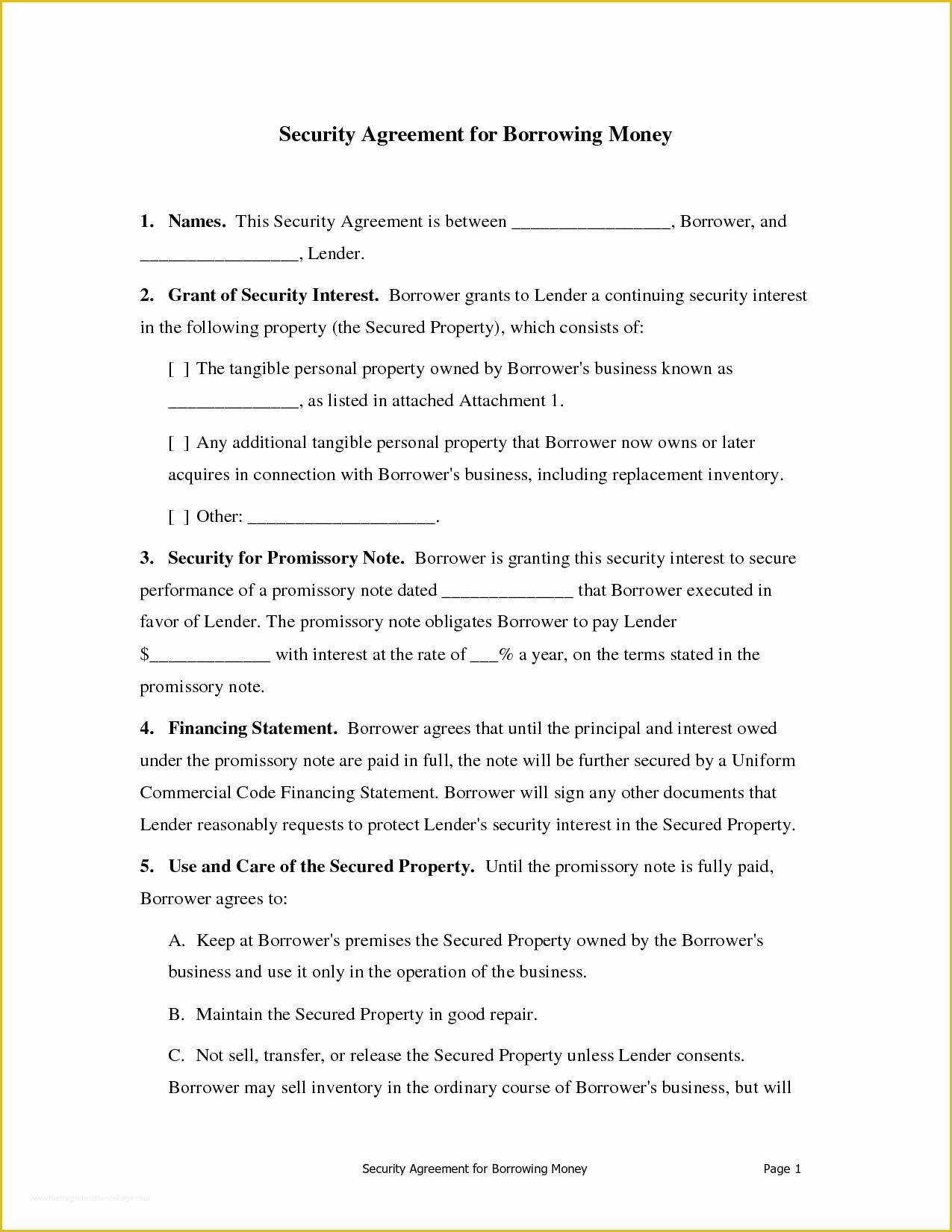 Money Loan Agreement Template Free Of Money Loan Contract Template Free Free Printable Documents