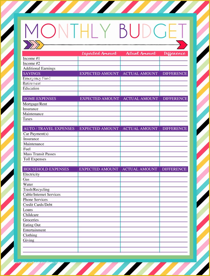 Monthly Budget Sheet Template Free Of Free Blank Monthly Bud Worksheet 4 Best Images Of