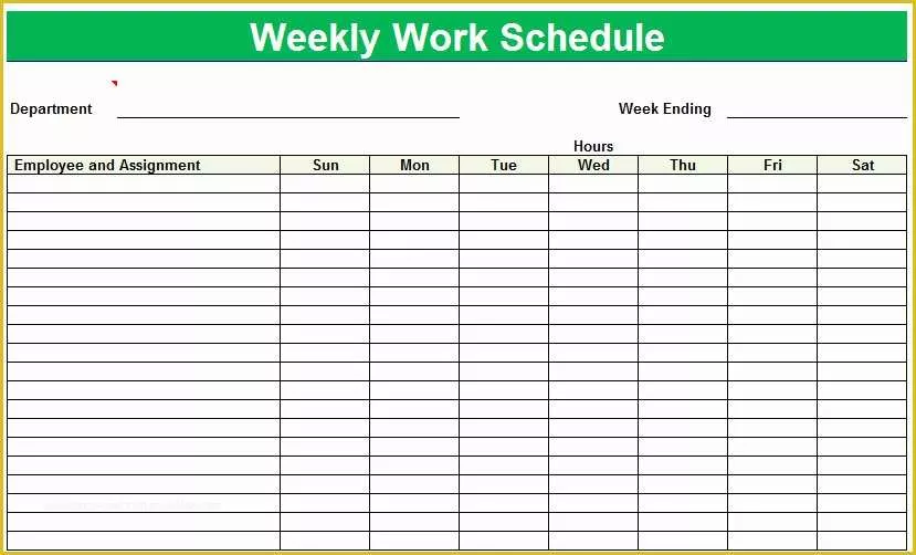 Monthly Employee Schedule Template Free Of 10 Best Of Free Printable Blank Employee Schedules