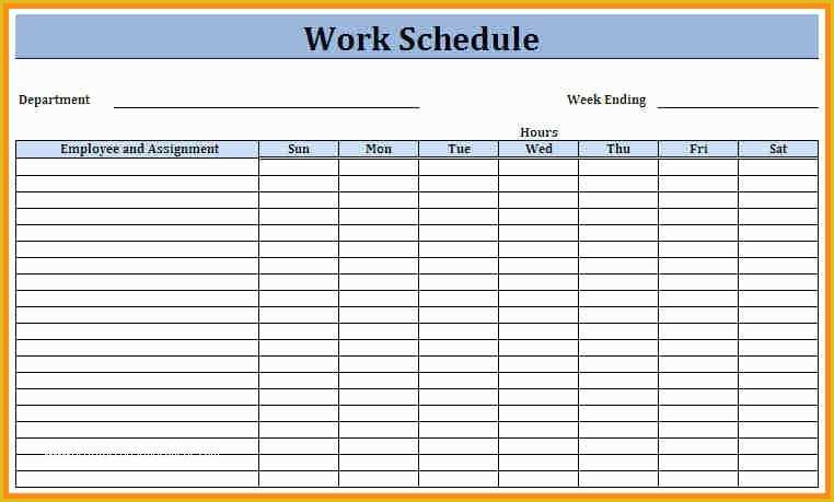 Monthly Employee Schedule Template Free Of Monthly Employee Schedule Template