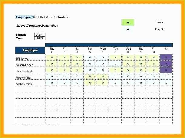 Monthly Shift Schedule Template Excel Free Of Free Printable Employee Schedule Template Monthly Excel