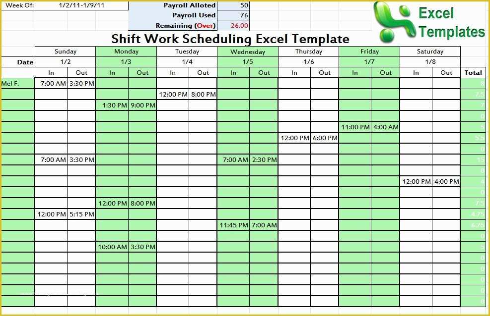 Monthly Shift Schedule Template Excel Free Of Microsoft Excel Weekly Employee Schedule Template 1000