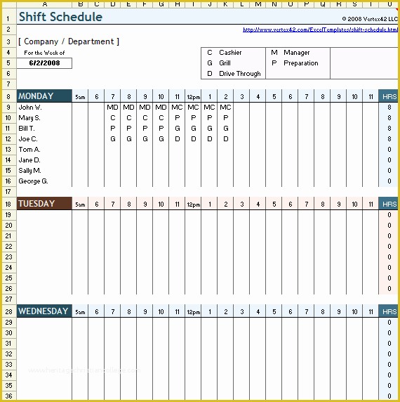 Monthly Shift Schedule Template Excel Free Of Shift Handover Template Excel