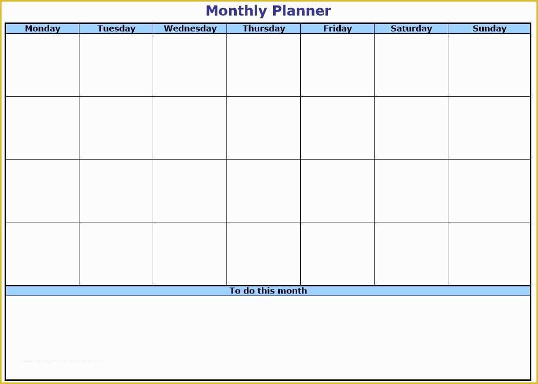 Monthly to Do List Template Free Of 10 Free Sample Monthly to Do List Templates Printable