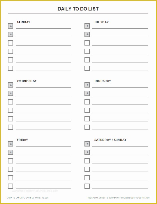 Monthly to Do List Template Free Of Daily to Do List