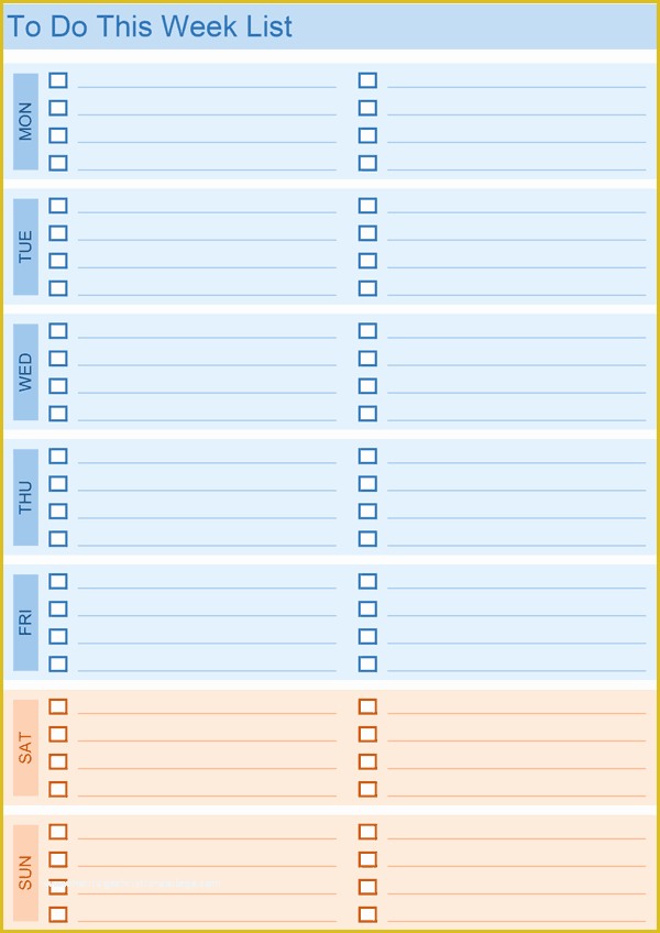 Monthly to Do List Template Free Of Daily to Do List Templates for Excel