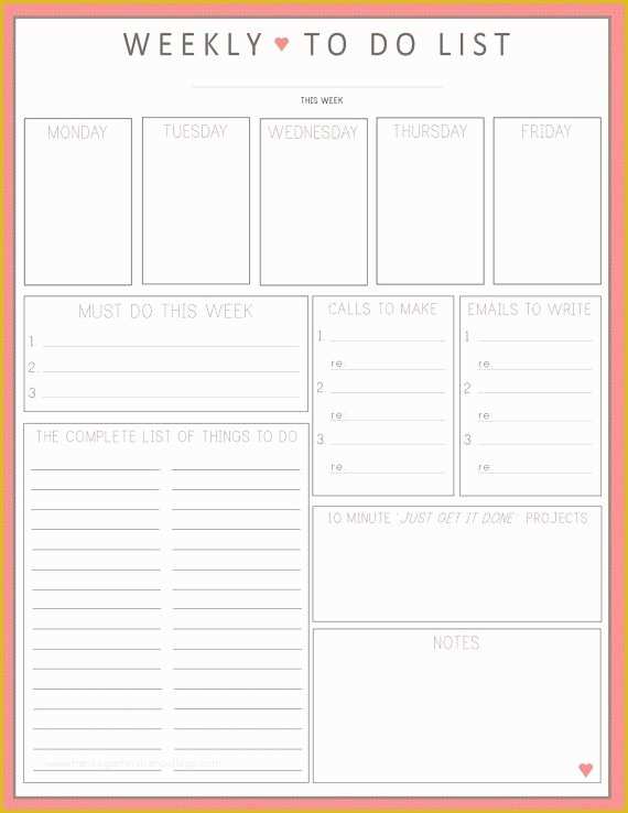 Monthly to Do List Template Free Of Free Printable Weekly to Do List Template