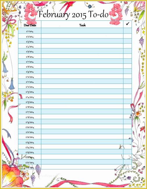 Monthly to Do List Template Free Of Monthly to Do List Template Microsoft Word Templates