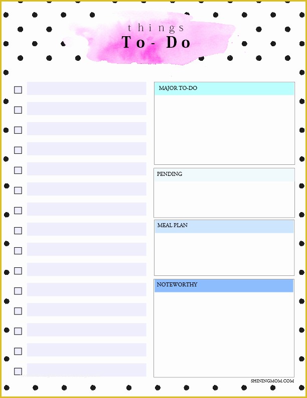 Monthly to Do List Template Free Of Printable Daily to Do List Template to Get Things Done