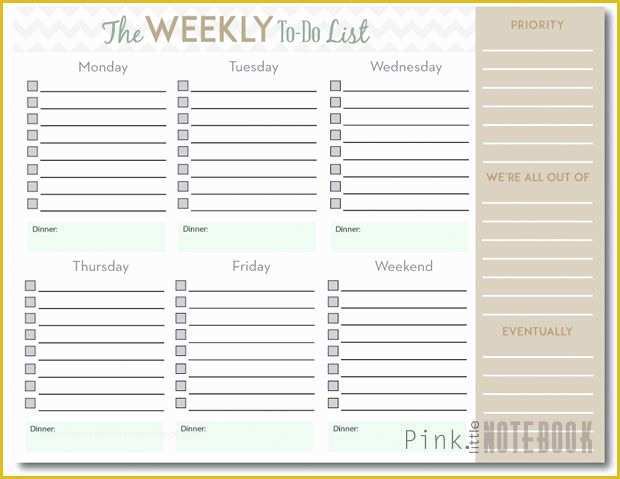 Monthly to Do List Template Free Of the Ultimate Weekly to Do List Free Printable