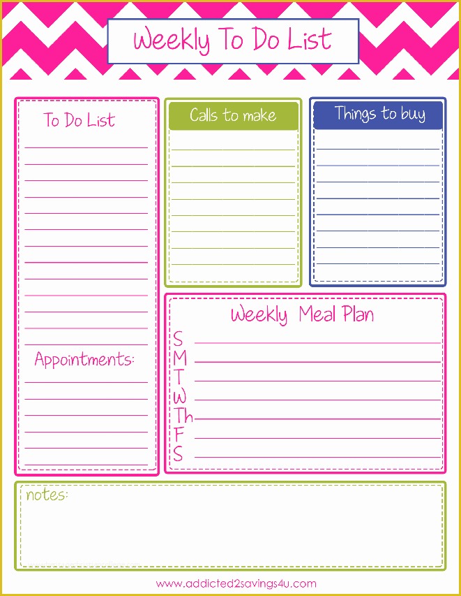 Monthly To Do List Template Free Of Weekly To Do List Planner Printable 