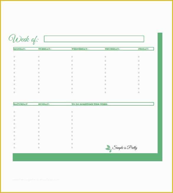 Monthly to Do List Template Free Of Weekly to Do List Template 6 Free Word Excel Pdf