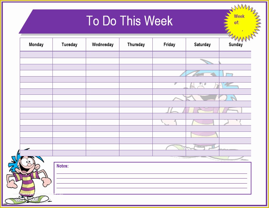 Monthly to Do List Template Free Of Weekly to Do List Template Microsoft Word Templates